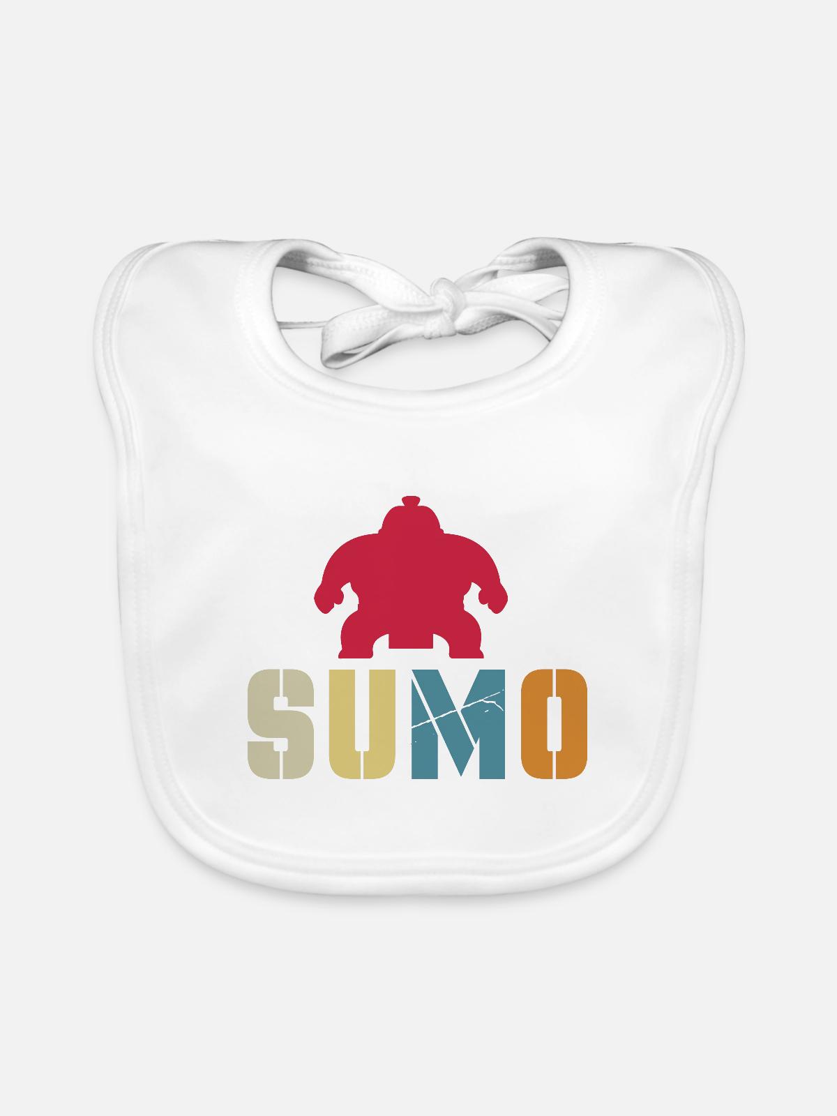 Sumo - Baby Bio-Lätzchen - Weiß - Vorne