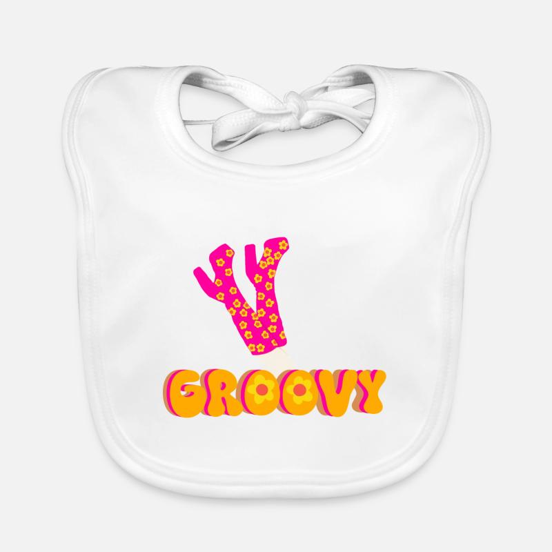 Funky Groovy Disco Platform Boots Organic Baby Bibs