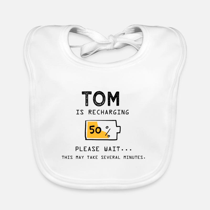 Tom prénom drôle sarcastique Cadeaux rigolos Bavoir bio Bébé