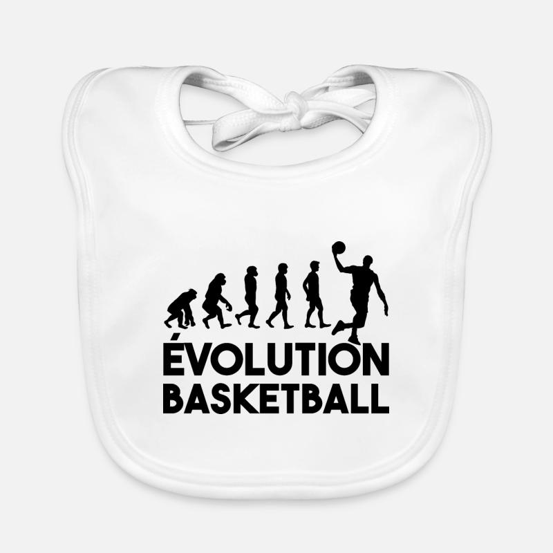 Basketball evolution Organic Baby Bibs