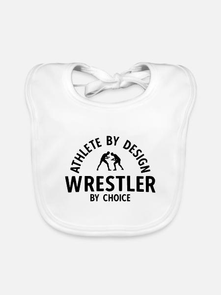 Grappling Martial Arts Wrestling - Baby Bio-Lätzchen - Weiß - Vorne