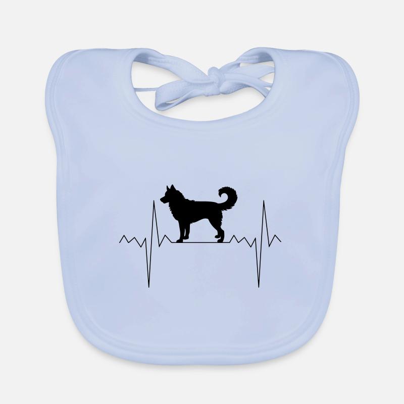 Herzschlag Herzfrequenz Husky Baby Bio-Lätzchen