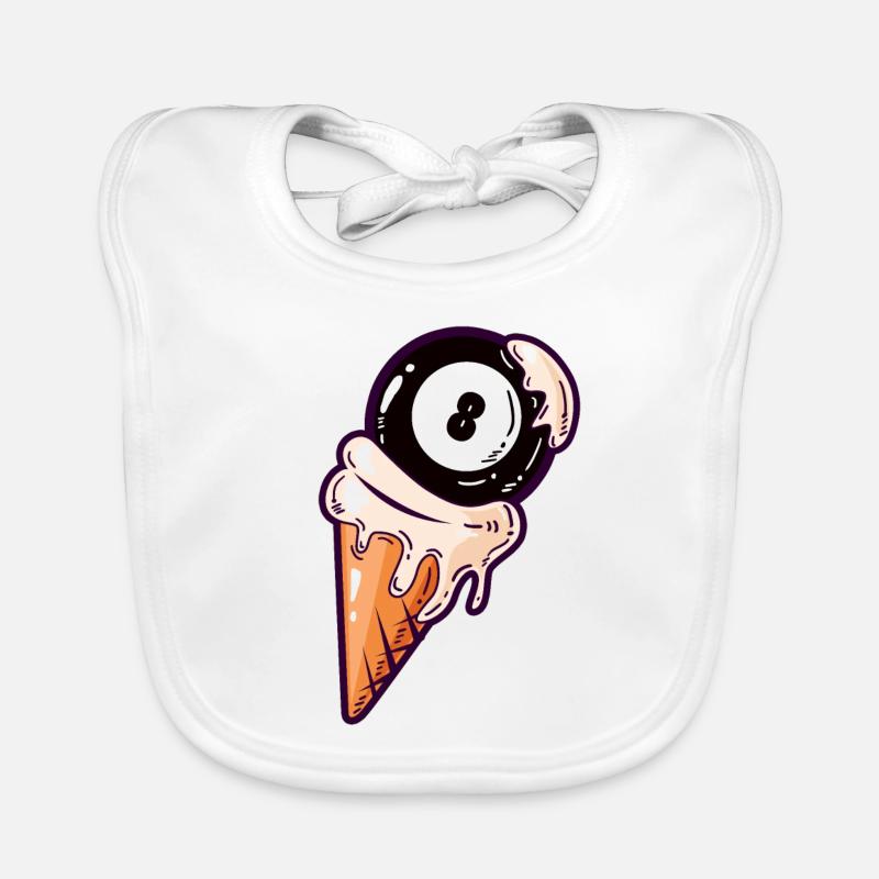 Billard boule glace de billard crème glacée Bavoir bio Bébé
