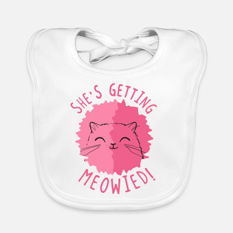 She’s getting Meowied ! Chat mariage mariée Bavoir bio Bébé