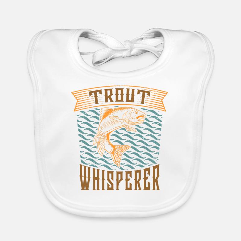 Trout Whisperer - Cooles Forellen Angler Baby Bio-Lätzchen