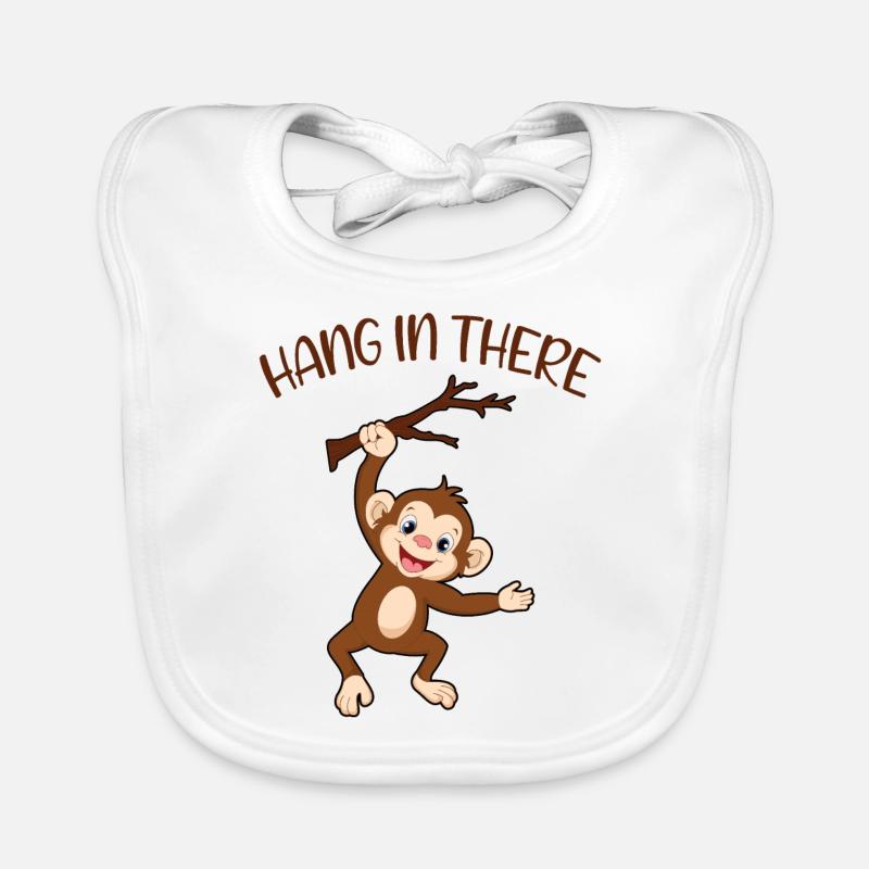 Accrochez-vous Monkey Climbing Motivation Drôle Bavoir bio Bébé