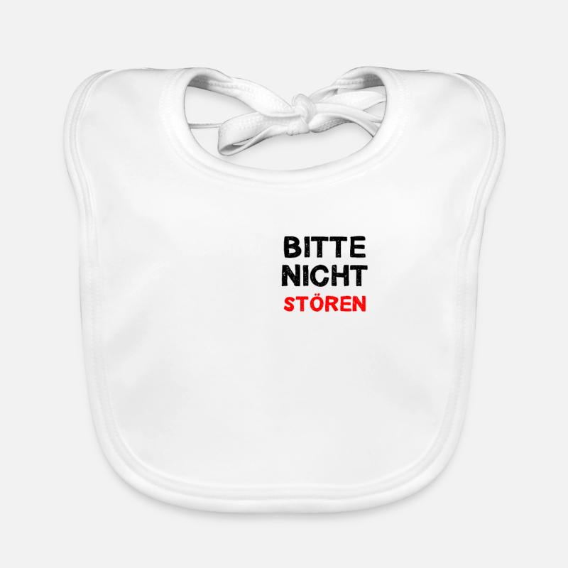 Bitte Nicht Stören Arbeit Arbeiten Geschenkidee Baby Bio-Lätzchen