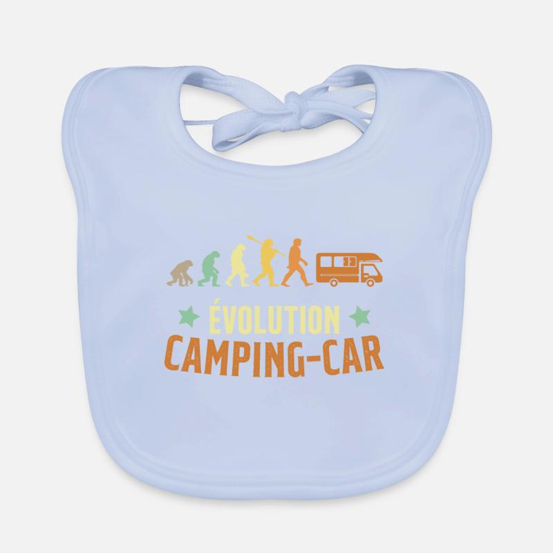 Evolution Camping Car Humor Geschenk Baby Bio-Lätzchen