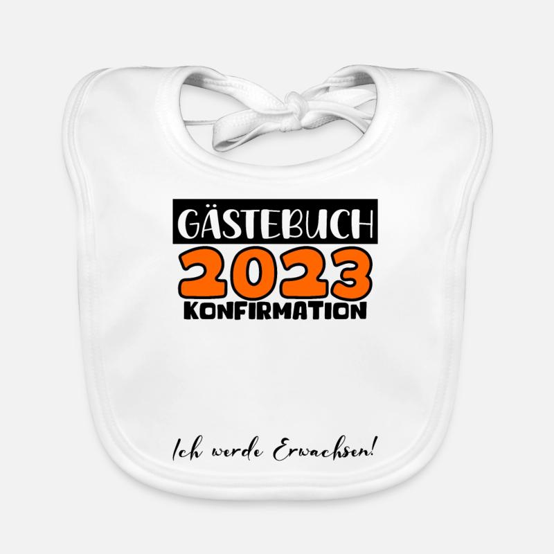 Konfirmation 2023 Gästebuch Mädchen Jungen Jugend Baby Bio-Lätzchen