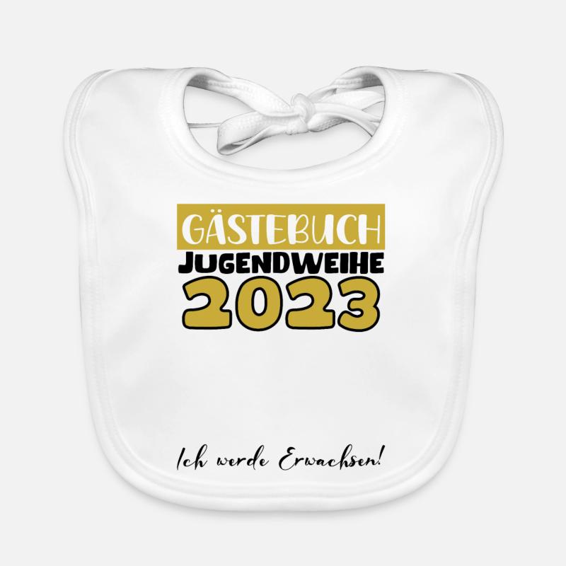 Jugendweihe 2023 Gästebuch Mädchen Jungen Fun Deko Baby Bio-Lätzchen