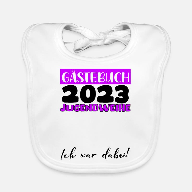 Jugendweihe 2023 Gästebuch Mädchen Jungen Fun Deko Baby Bio-Lätzchen