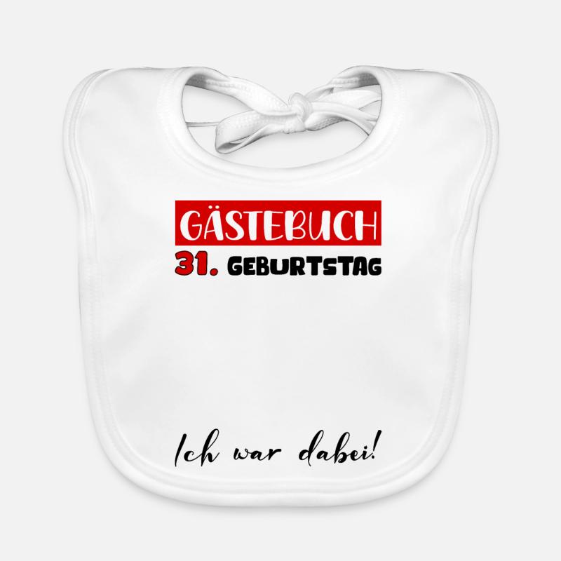 Gästebuch 31 Jahre Geburtstag Deko Bitte Eintragen Baby Bio-Lätzchen