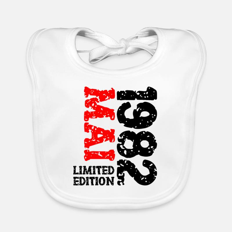 1982 Mai Limited Edition Geburtstag Geschenk Baby Bio-Lätzchen