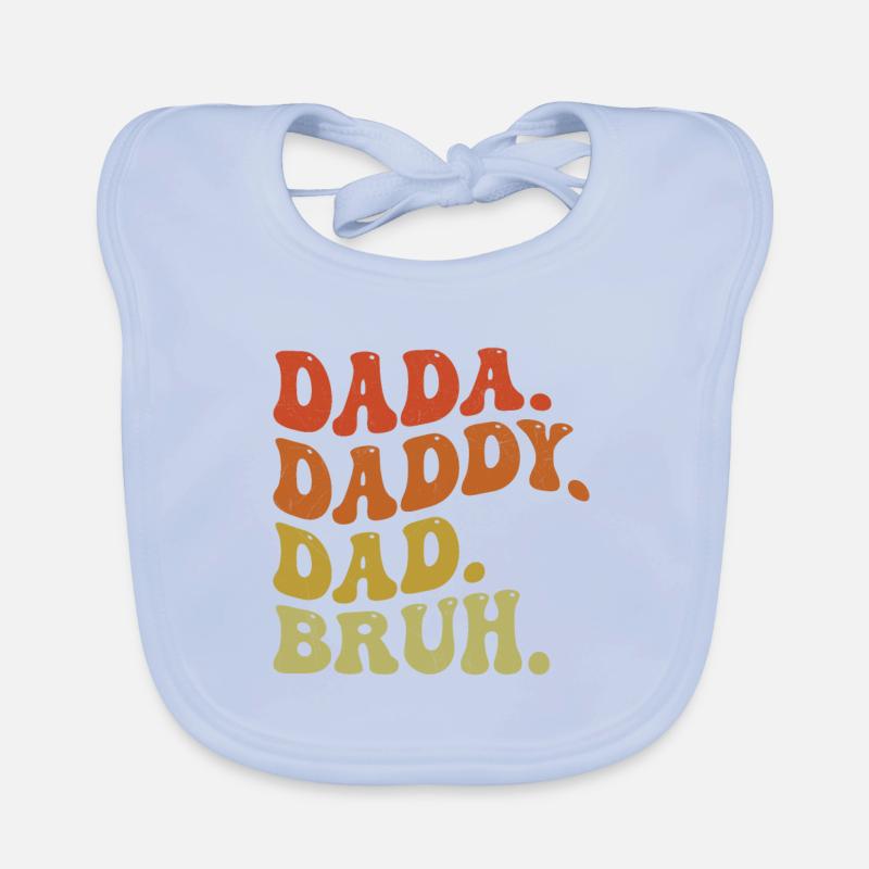 Dada Daddy Dad Bruh Retro Baby Bio-Lätzchen
