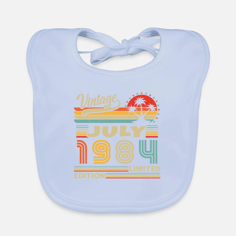 Vintage Juli 1984, Retro Geburtstagsgeschenk Baby Bio-Lätzchen