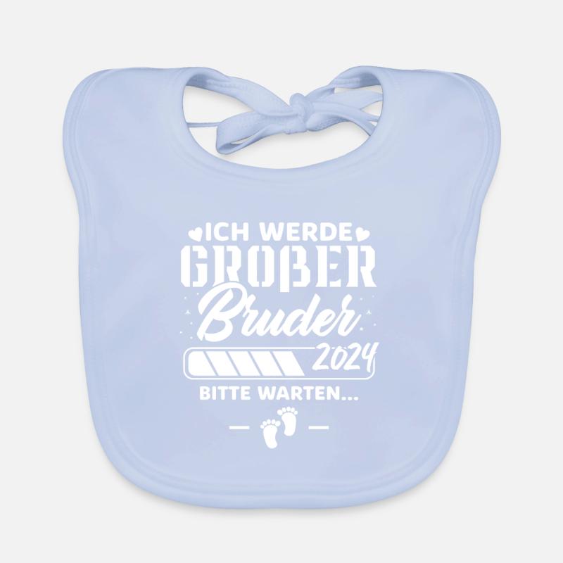Ich werde Großer Bruder 2024 Baby Bio-Lätzchen
