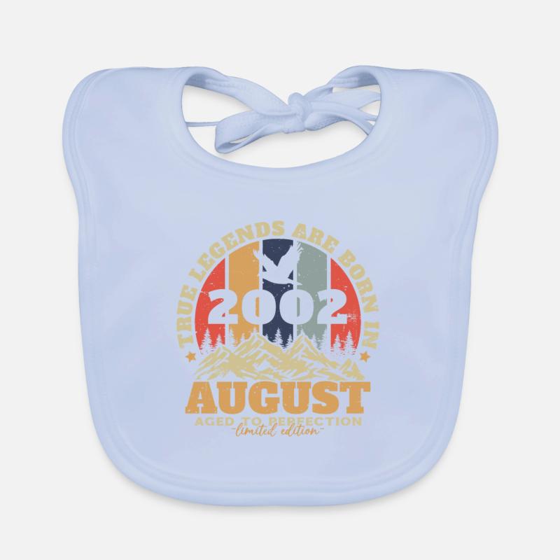 August 2002 Vintage Birthday Retro Organic Baby Bibs