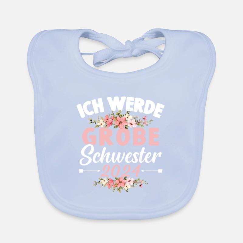 Große Schwester 2024 Baby Schwangerschaft Kind Baby Bio-Lätzchen