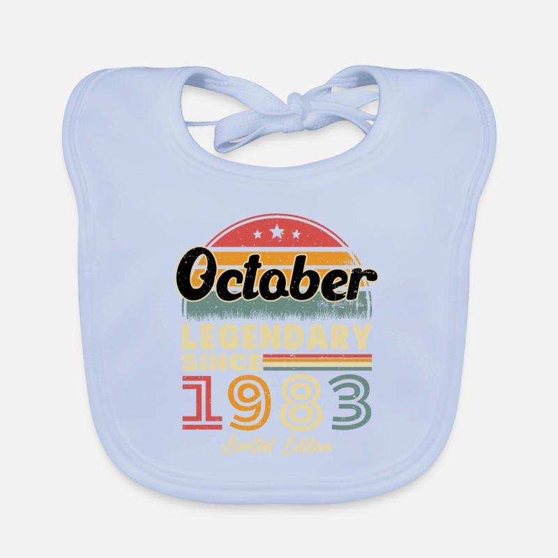 Vintage Retro Oktober 1983 Geburtstagsgeschenk Baby Bio-Lätzchen