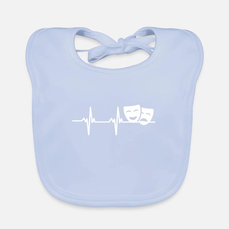 Drame Masques Théâtre Palpitations cardiaques Bavoir bio Bébé