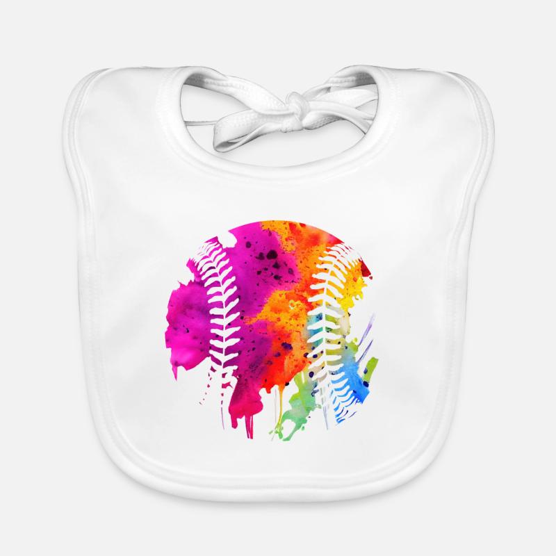 Baseball Player Baseball Organic Baby Bibs