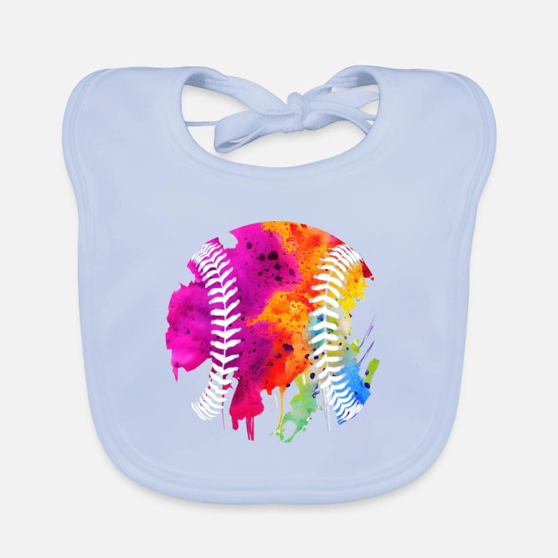 Baseball Player Baseball Organic Baby Bibs