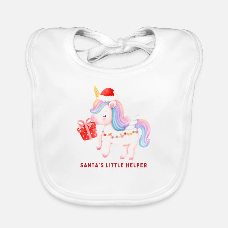 Santas Little Helper Organic Baby Bibs