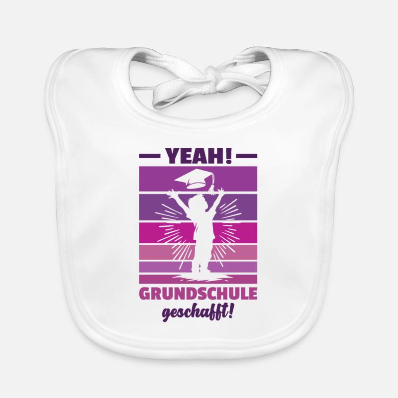 Grundschule Absolvent Mädchen Grundschule Abschied Baby Bio-Lätzchen