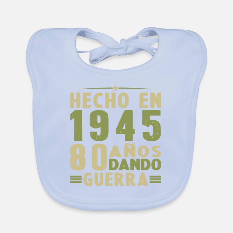 Made in 1945 80 Year Old Birthday Gift Organic Baby Bibs