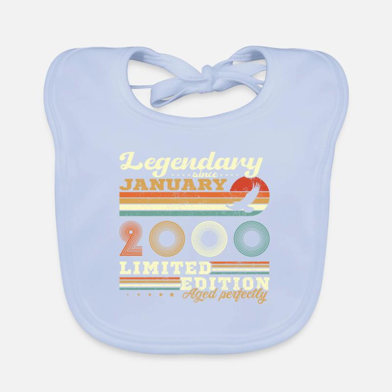 Birthday Gift Born In January 2000 Organic Baby Bibs