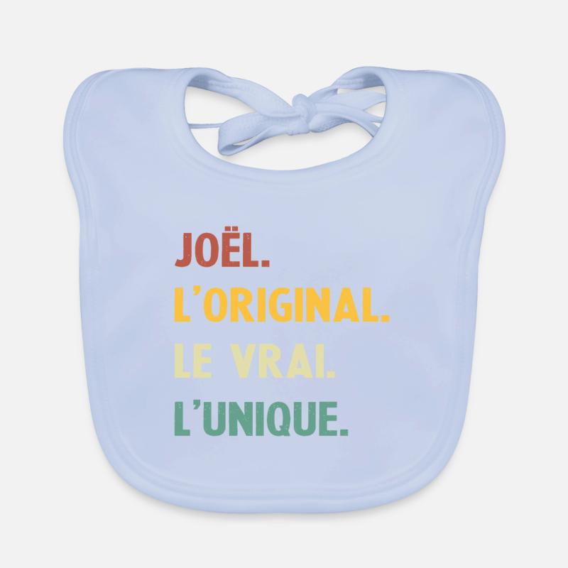 Joel, das Original, das echte Einzigartige, Baby Bio-Lätzchen