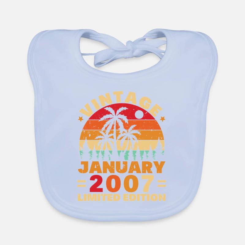 Geburtstagsgeschenk Geboren im Januar 2007 Baby Bio-Lätzchen