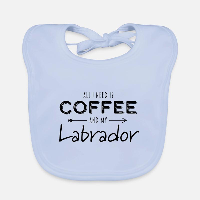 Labrador Labby coffee gift idea Organic Baby Bibs