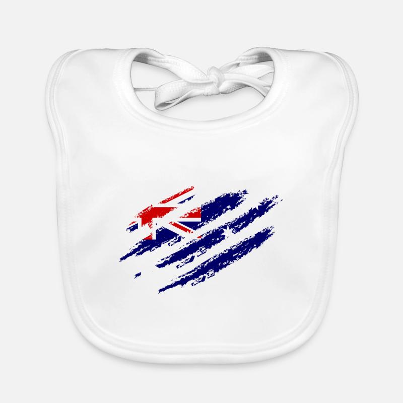 Griffes à gratter du drapeau australien coupées sous - Bavoir bio Bébé - blanc