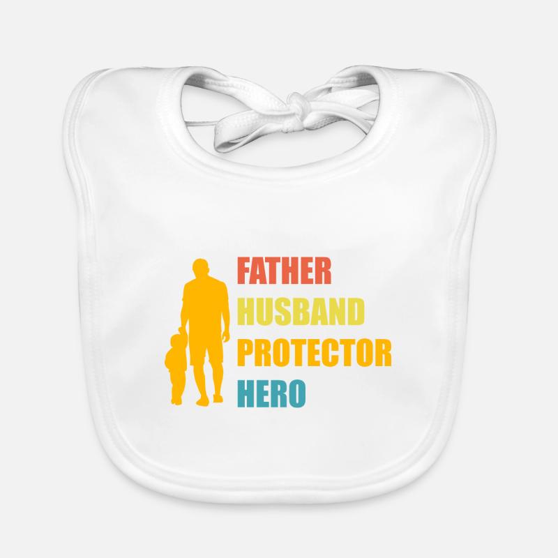 Vater, Ehemann, Beschützer, Held Baby Bio-Lätzchen