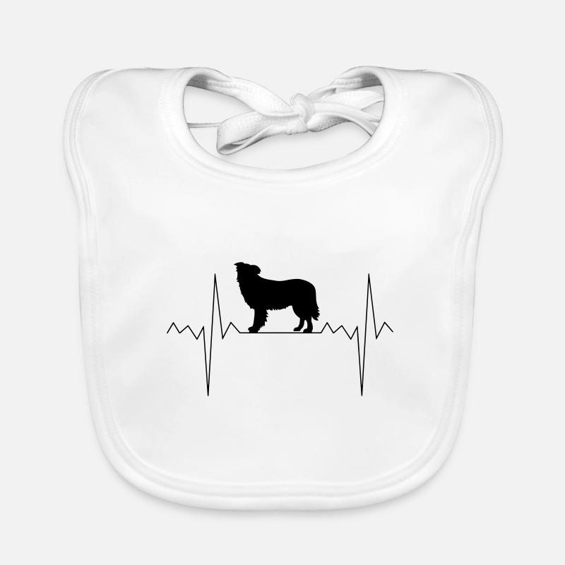 Rythme cardiaque, frontière, colley Bavoir bio Bébé