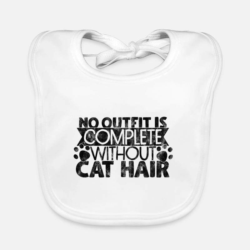 Aucune tenue n’est complète sans poils de chat Bavoir bio Bébé