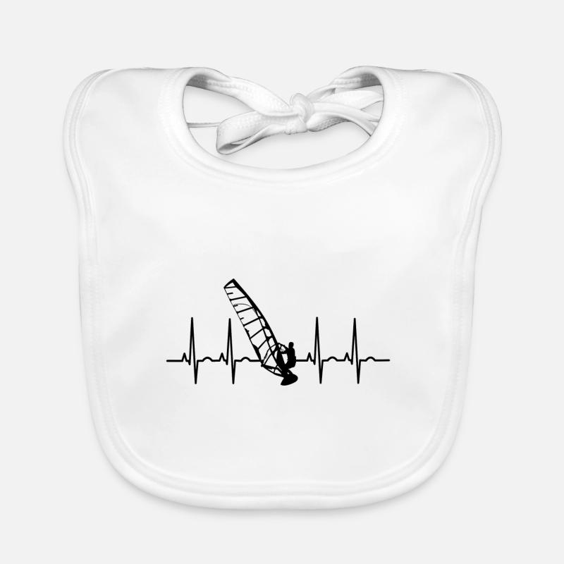 Windsurfen Surfen Windsurfer EKG Windsurfing Baby Bio-Lätzchen