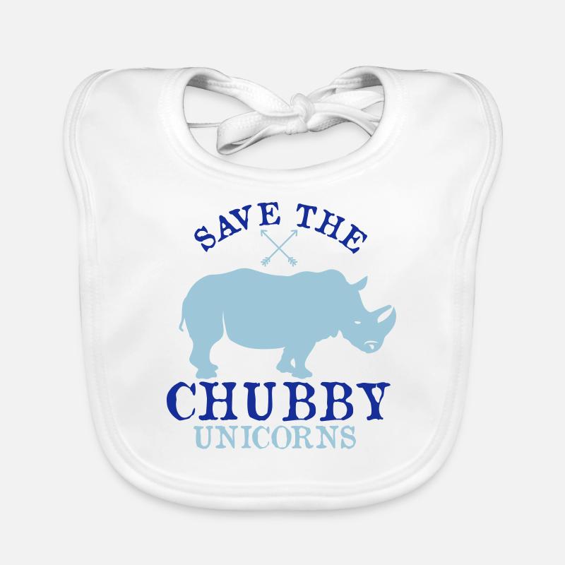Save the Chubby Unicorns Organic Baby Bibs