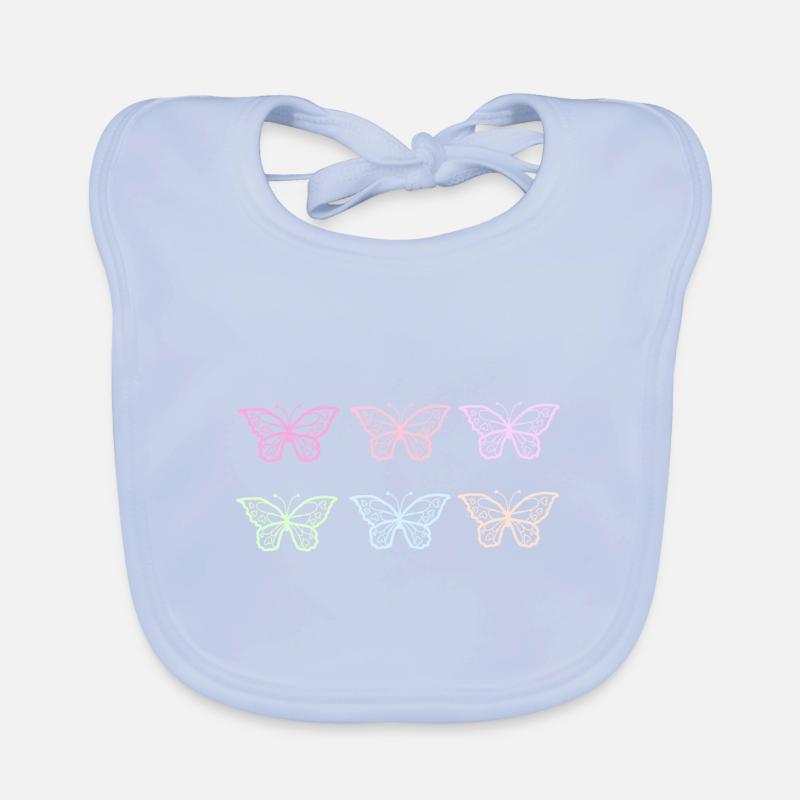 Motif Papillons mignons Bavoir bio Bébé