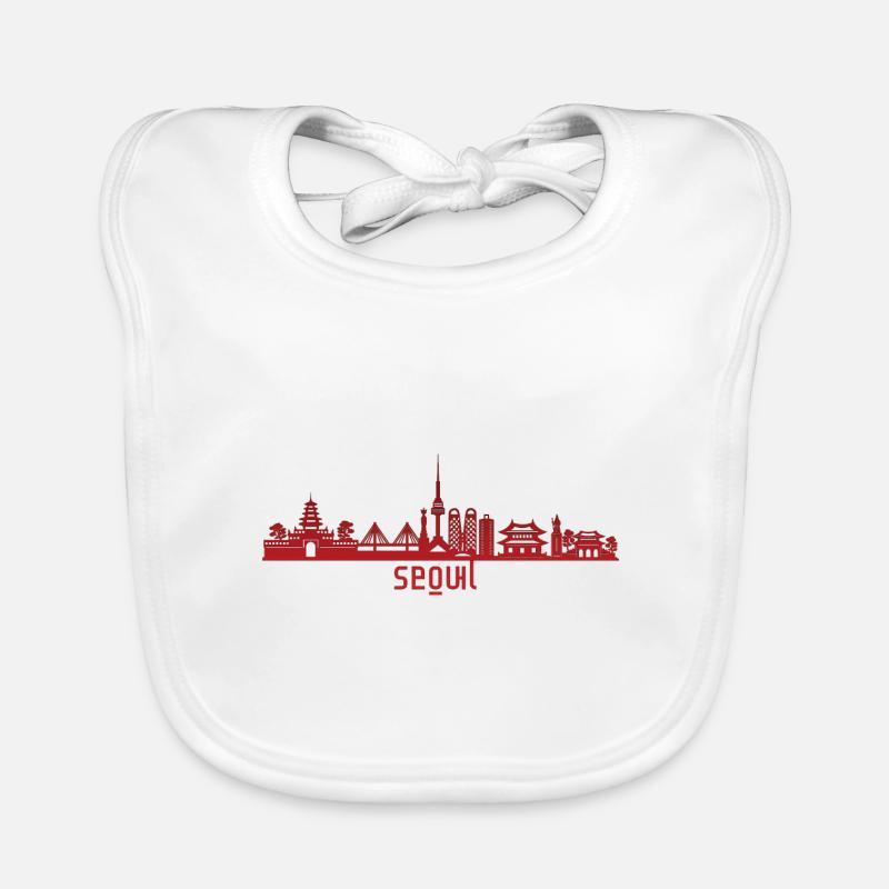Séoul, Corée Bavoir bio Bébé