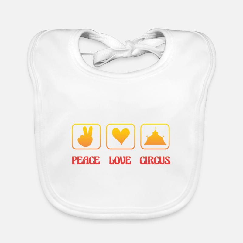 Cirque Peace Love Bavoir bio Bébé