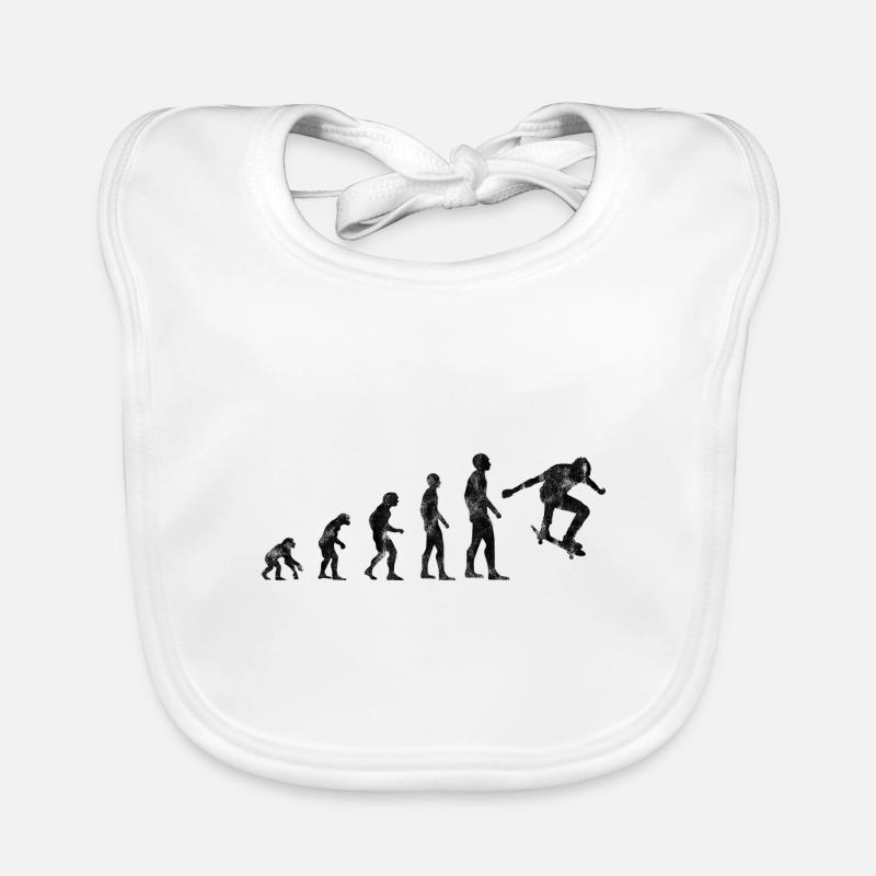 Skateboarder Evolution Skateboard Skater Skate Bavoir bio Bébé