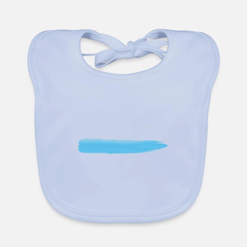 Farbstrich blau Klecks Farbspritzer Maler Geschenk Baby Bio-Lätzchen