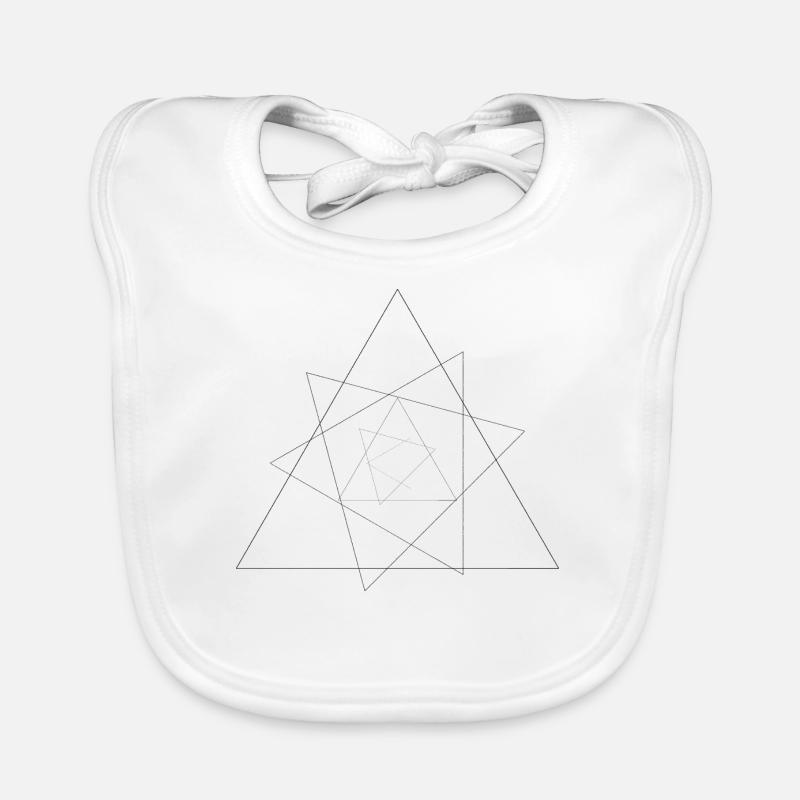 Triangles Art Geometry Minimal Gift Organic Baby Bibs