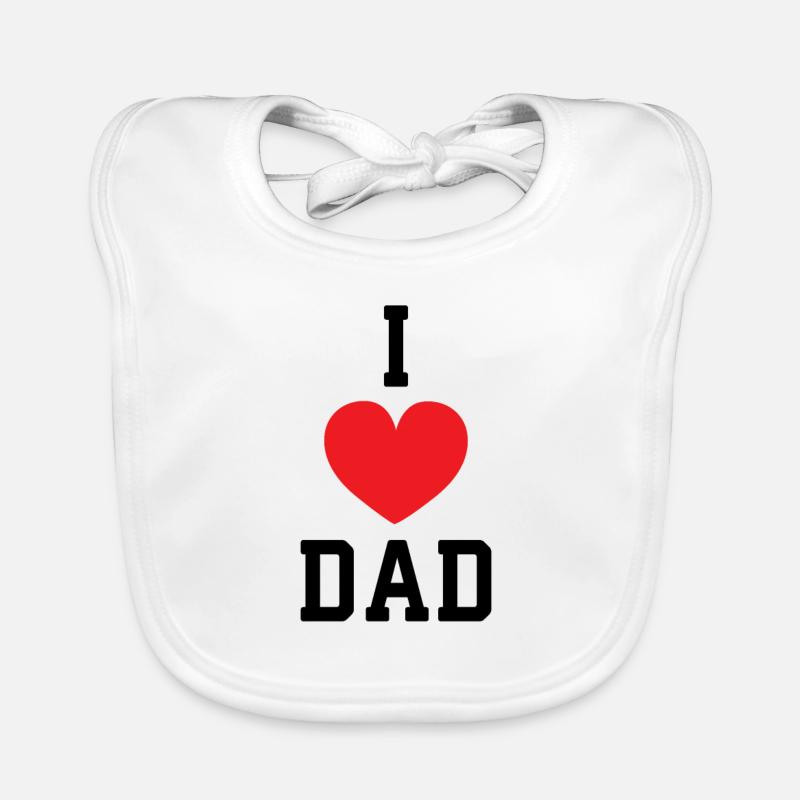 J'aime papa - Bavoir bio Bébé - blanc
