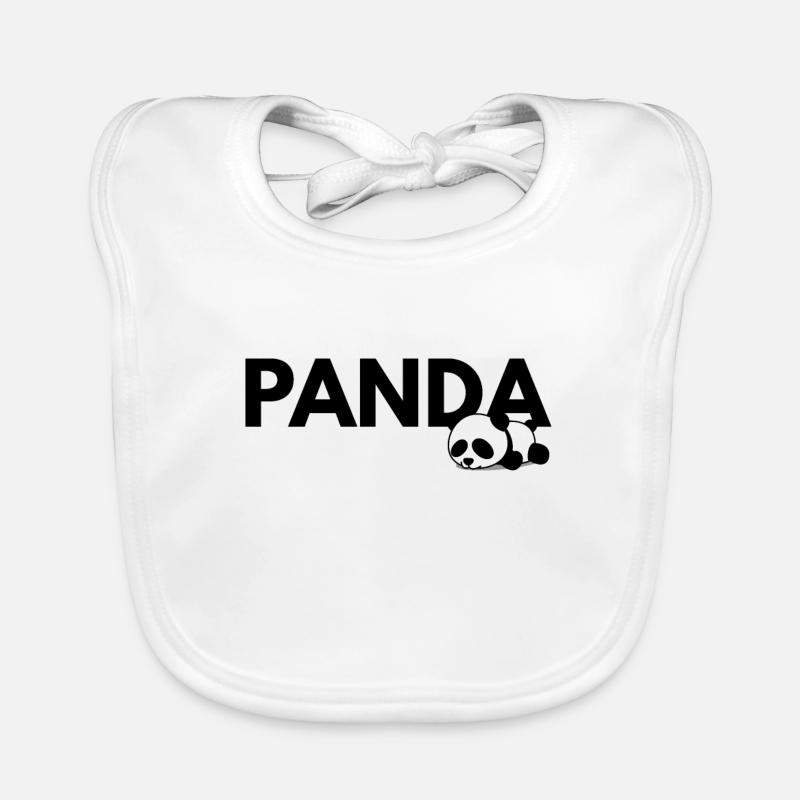 Panda panda bear Organic Baby Bibs