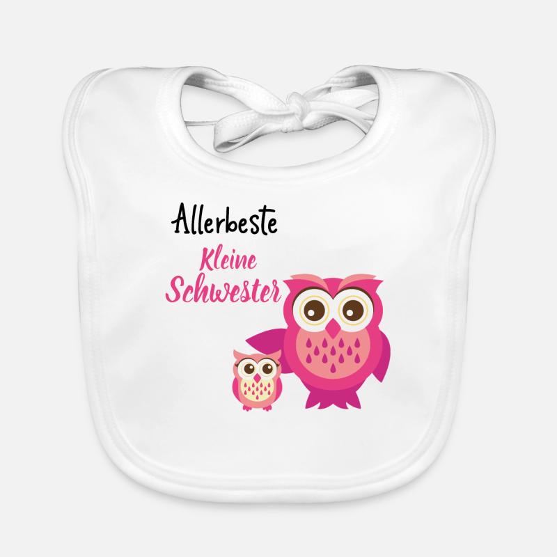 beste kleine Schwester Eule kleine schwester Baby Bio-Lätzchen