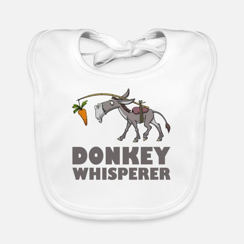 Donkey whisperer donkey Muli mule Organic Baby Bibs