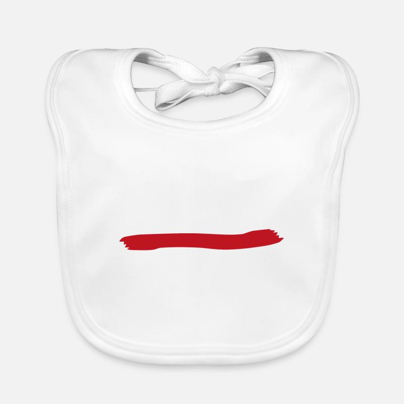 Farbstrich rot Klecks Farbspritzer Maler Geschenk Baby Bio-Lätzchen